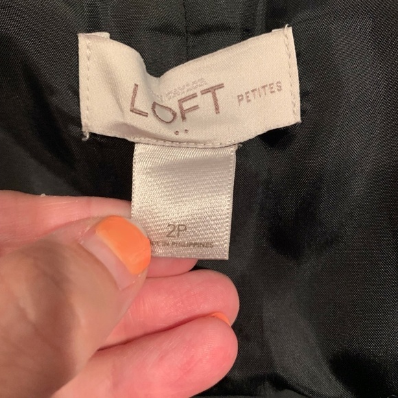 Loft Petites Outlet Tweed Skirt in Black and Red Size 2P - Picture 4 of 6